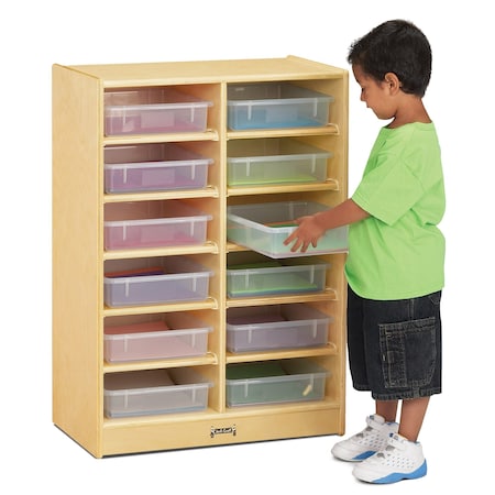 Jonti-Craft 12 Paper-Tray Mobile Storage, with Clear Paper-Trays 06130JC